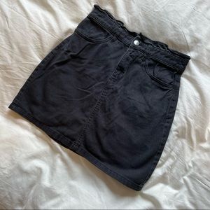 Denim Black Mini Skirt